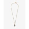 Brass necklace with cross pendant