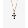 Brass necklace with cross pendant