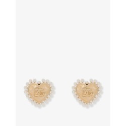 Brass earrings with bead detail