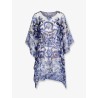 Chiffon kaftan with Maiolica print