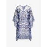 Chiffon kaftan with Maiolica print