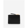 Quilted leather card holder