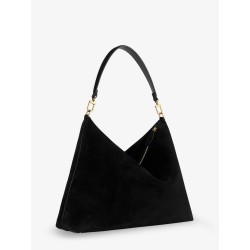 Medium Bevel Suede Shoulder Bag