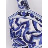 Cropped cotton top with Maiolica print