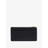 Hammered leather card holder with metal tag