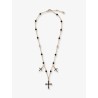Brass rosary with cross charms