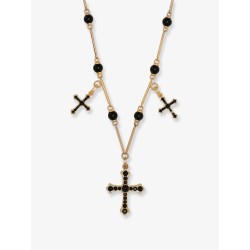 Brass rosary with cross charms