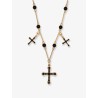 Brass rosary with cross charms