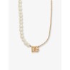 Brass necklace with pearls and DG logo
