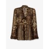 Chiffon shirt with animal print