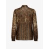 Chiffon shirt with animal print