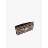 Patent leather card holder with animal print