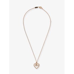Gold brass necklace with rhinestones