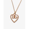Gold brass necklace with rhinestones