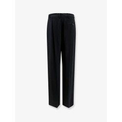 Pleated Straight Satin Trousers