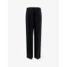 Pleated Straight Satin Trousers