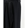 Pleated Straight Satin Trousers