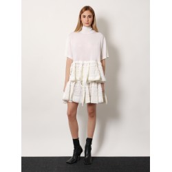 Ruffle virgin wool skirt
