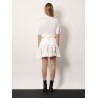 Ruffle virgin wool skirt