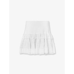 Ruffle virgin wool skirt