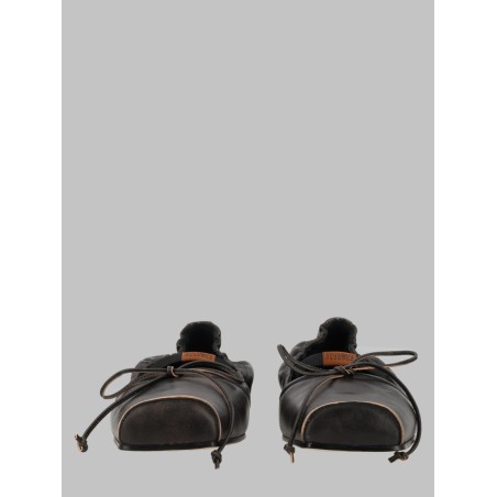BALLERINA IN PELLE CON PUNTA SQUADRATA