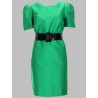 satin belted mini dress