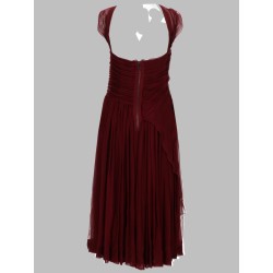 halter strap chiffon dress