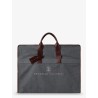 Technical fabric and leather garment bag