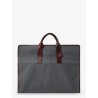 Technical fabric and leather garment bag