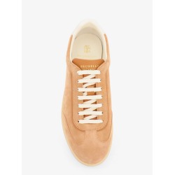 Suede and leather sneakers