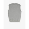 Cotton vest with front logo patch