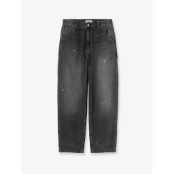 Single Knee black denim jeans