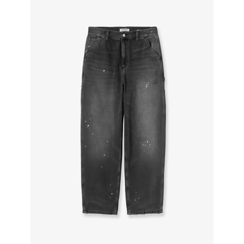 Single Knee black denim jeans