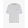 Technical fabric T-shirt with front logo patch