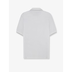 Technical fabric polo shirt with embroidered logo on the front