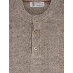 Linen and cotton blend sweater