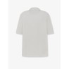 Virgin wool polo shirt with front logo patch