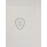 Virgin wool polo shirt with front logo patch