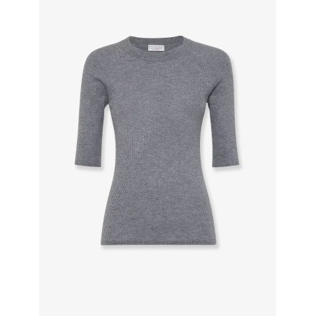 Cashmere and viscose blend lurex sweater