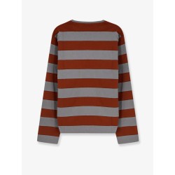 Cotton T-shirt with striped pattern