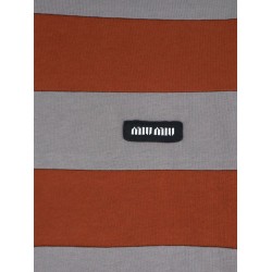 Cotton T-shirt with striped pattern