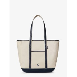 Canvas shopping bag with embroidered logo