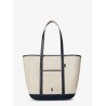 Canvas shopping bag with embroidered logo