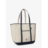 Canvas shopping bag with embroidered logo