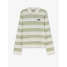 Cotton polo shirt with striped pattern