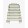 Cotton polo shirt with striped pattern