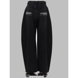 JEANS "BLOW UP" CON LOGO IN STRASS