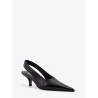 Leather décolleté slingbacks