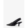 Leather décolleté slingbacks