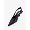 Leather décolleté slingbacks